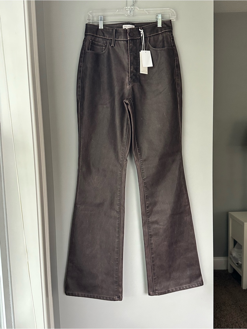 Good American Good Classic Faux Leather Pants Size 4 NWT